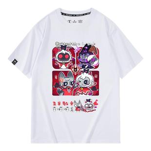 咩咩启示录游戏周边羊羊教主动漫羔羊传说短袖T恤衫上衣服男女潮