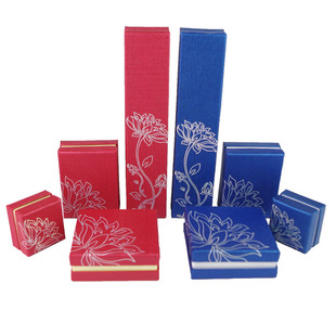 烫金莲花首饰盒珠宝盒手镯手链吊坠戒指项链盒子订制包装纸盒