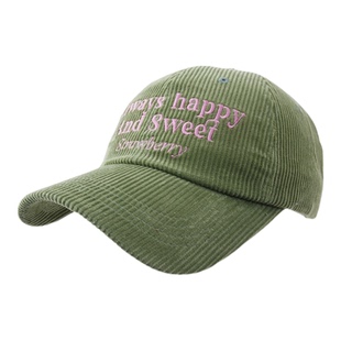 韩国东大门代购秋冬新时尚字母灯芯绒棒球帽女显脸小鸭舌帽子