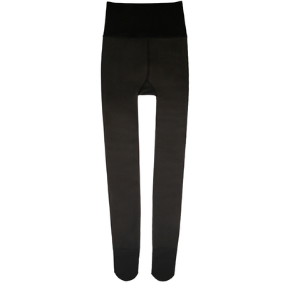 日本厚木黑色保暖丝袜女春秋打底