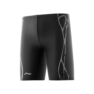 李宁泳裤男士专业训练竞速五分游泳裤防尴尬男款成人游泳全套装备