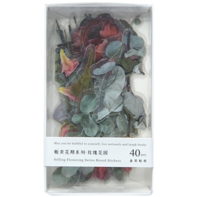 贩卖花期盒装pet透明透明贴纸