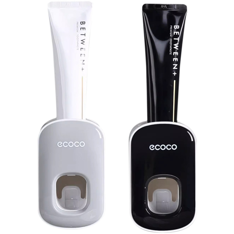 ecoco/意可可全自动挤牙膏器壁挂式免打孔牙刷置物架挤压器牙刷杯