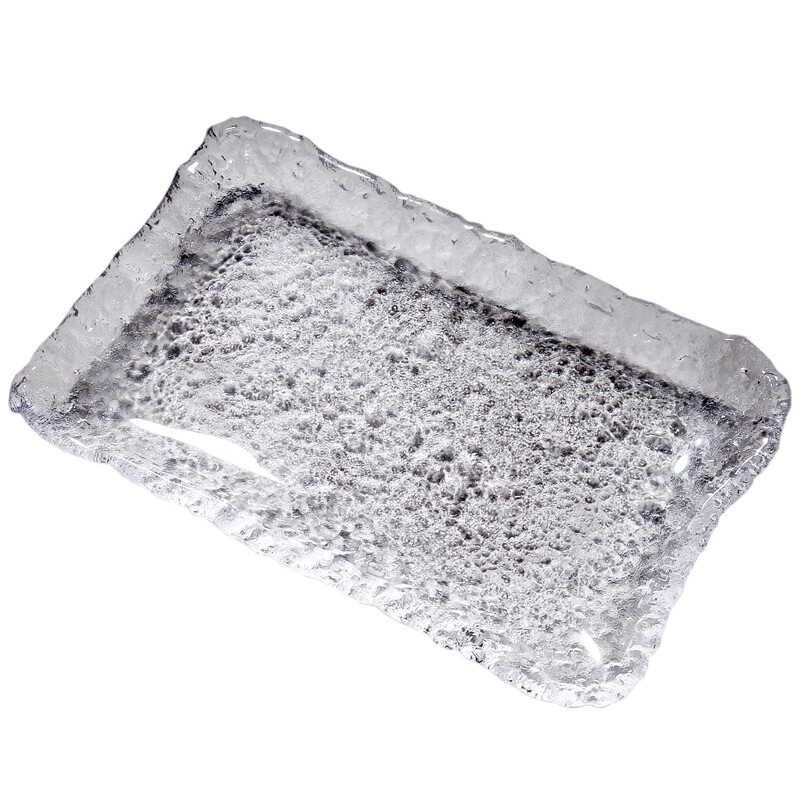 锤纹玻璃小型简约家用茶盘