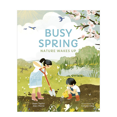 【现货】繁忙春天：大自然的苏醒Busy Spring: Nature Wakes Up 儿童四季认知趣味艺术绘本 春季万物复苏 3-6岁亲子阅读善优童书