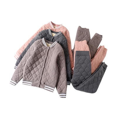 儿童蚕丝保暖校服神器套装棉衣服