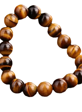 天然黄虎眼石手串虎晴石手链勇气石珠宝新中式男女士民族风手饰品