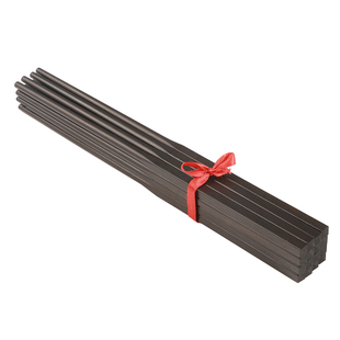 乌木中式方形筷子高档送礼自用紫光檀高档实木筷无漆无蜡纯木筷子