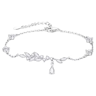 中国黄金央创纯银手链女生999女款轻奢生日情人节礼物送女友足银