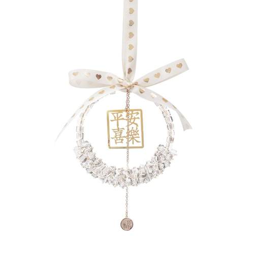 新款汽车水晶挂件高档精致饰品手工车载高级轻奢车内后视镜挂饰女