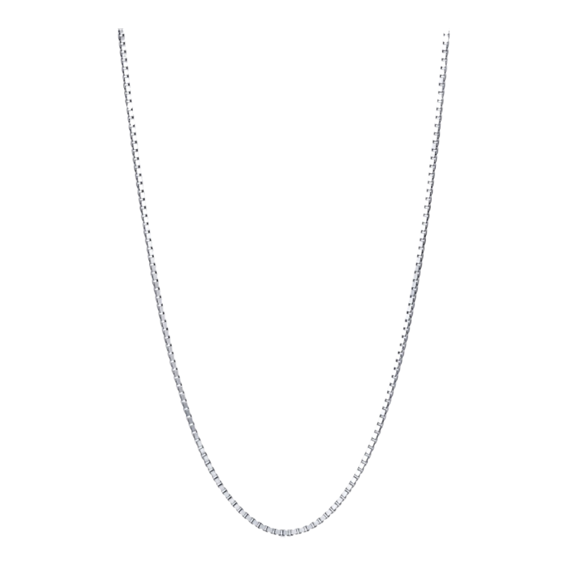 新品18K白色黄金周生生项链