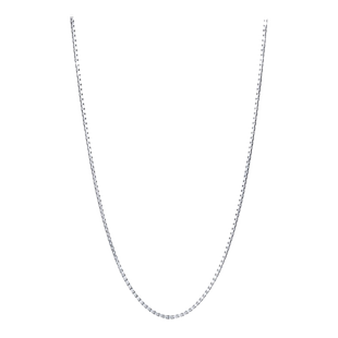 周生生珠宝饰品18K白色黄金盒仔项链k金盒仔链素链78800N