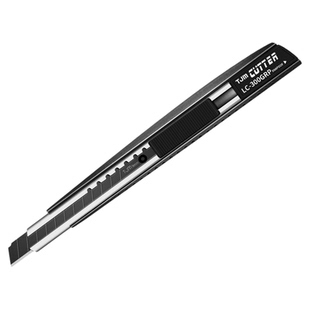 LC300GRP新款黑刃锌合金美工刀 小号9mm裁纸刀介刀工具刀