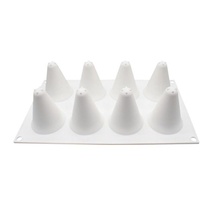 8连立体圣诞树慕斯硅胶模具圆锥体帽子法式西点甜品烘焙蛋糕磨具