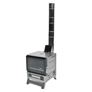 黑固壁炉mini户外露营桌面观火炉迷你家用柴火炉便携小炉野餐焚火