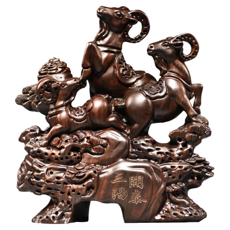 吉祥物工艺品补角摆件实木质木头