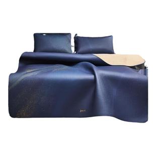 塔山巨厚头层水牛皮凉席皮席子皮凉席加厚高端彩绘软席三件套5mm