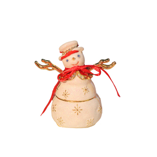 圣诞节礼物珐琅彩首饰盒雪屋雪人圣诞树小摆件戒指耳钉饰品收纳盒