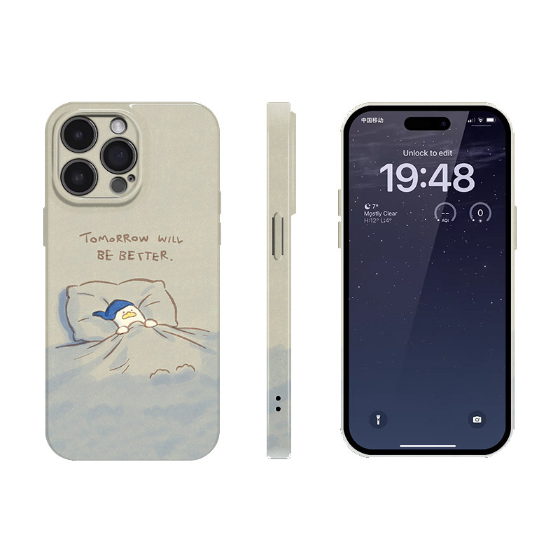 搞怪被窝慵懒小鸭子适用苹果17 16 15 14 13 12 11手机壳nova10荣耀500华为mate80 70 60 50 40 30一加15防摔