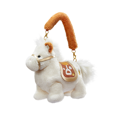 宫廷宝贝小福马毛绒斜挎包