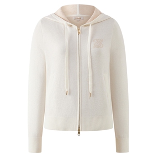 Eland衣恋毛针织衫女时尚抽绳连帽拉链开衫2026春季新款