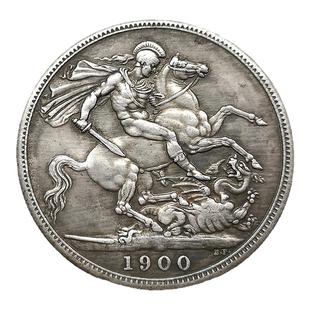 高浮雕英国马剑骑士 维多利亚女皇披风骑士复古硬币工艺品收藏