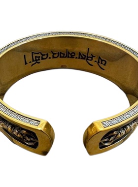 金刚杵实心扁面手镯民族风