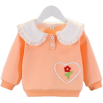 小女孩加绒卫衣套装秋冬