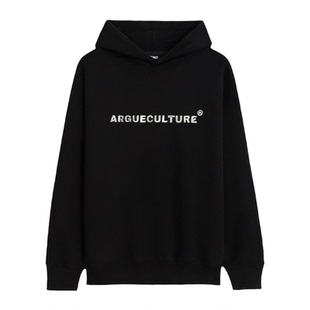 Culture小众金属印花加绒垫肩潮牌休闲邓为同款卫衣男设计感上衣