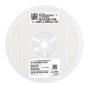 原装 0603贴片电容 33pF(330) ±5% 50V NP0 CC0603JRNPO9BN330