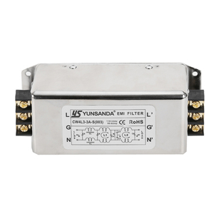 YUNSANDA单相交流220V电源滤波器CW4L3-30A-S(003)三节伺服增强型