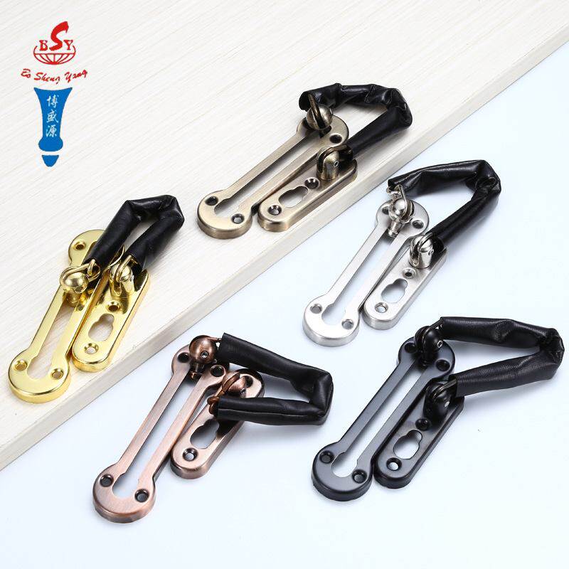 免打孔不锈钢防盗链酒店安全门插销式插销专用防盗门酒店链插销链