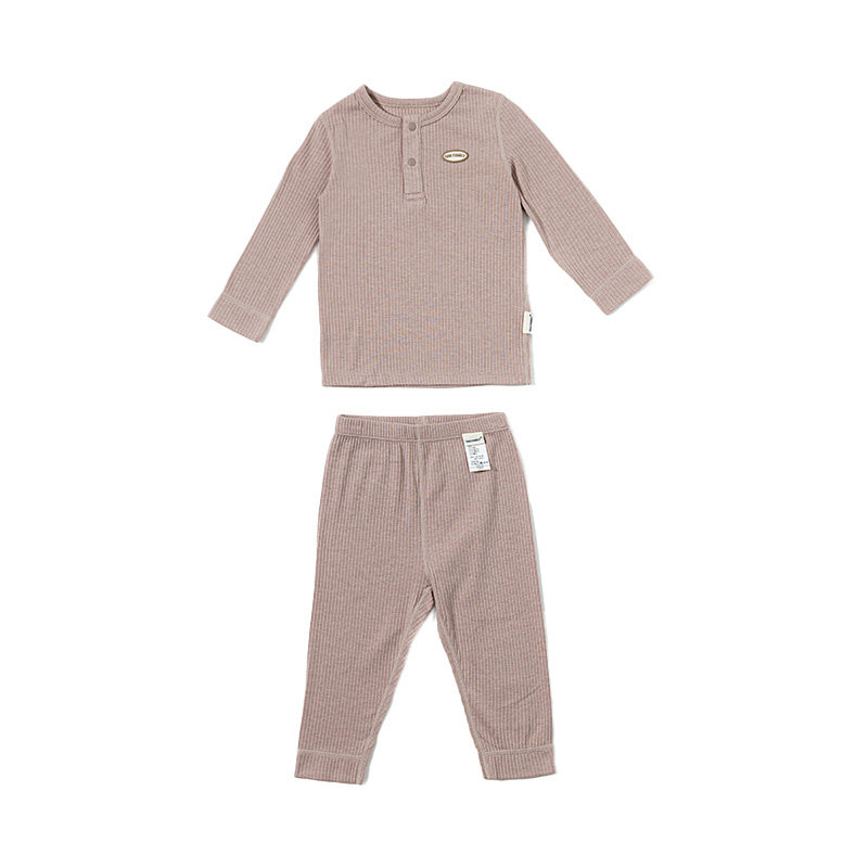 【新品】OAK FAMILY儿童家居服套装羊毛棉莫秋季轻暖睡衣秋裤