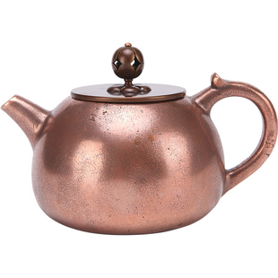 纯手工侧把铜壶紫铜泡茶壶西施壶迷你无涂层煮茶小铜壶纯铜烧水壶