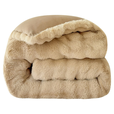 红豆冬季加厚牛奶绒毛毯