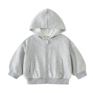 宝宝连帽卫衣2026早春儿童上衣女童学院风校服外套男童开衫衣服A