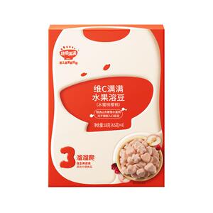 秋田满满水果维C溶豆儿童无食盐添加饼干小馒头送宝宝零食辅食谱
