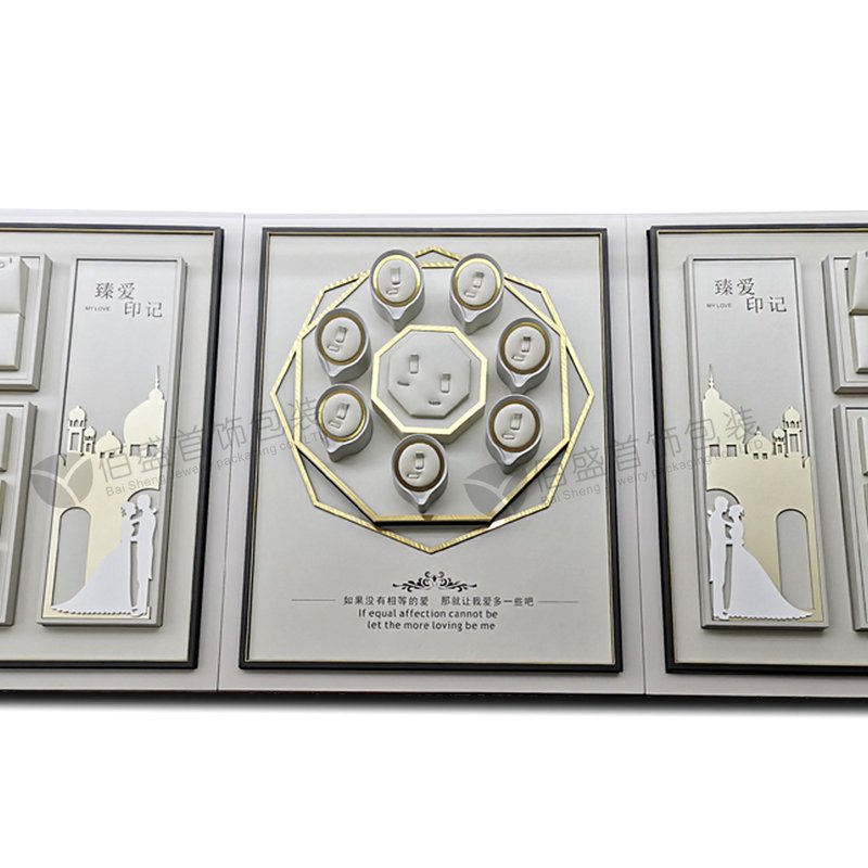 珠宝展示架 钻石陈列柜台展示首饰 彩宝项链展示 K金套装道具定制