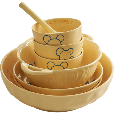 暴力熊高颜值陶瓷双耳大碗