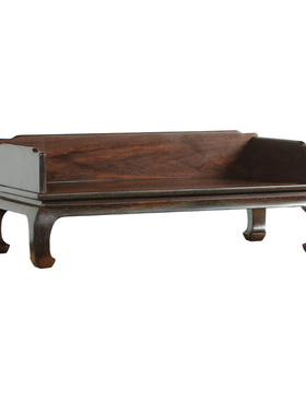 大红酸枝微型罗汉床底座装饰摆件