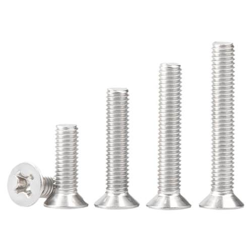 304不锈钢十字沉头平头螺丝钉螺栓螺丝大全配件M2M3M4M5M6M8M10mm