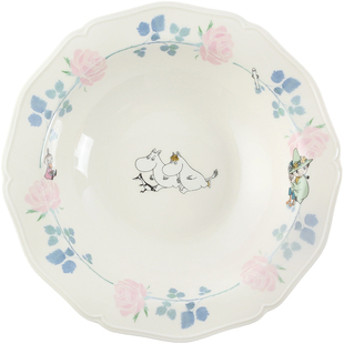 蓝莲花moomin姆明饭碗家用2026新款碗盘套装轻奢高级感汤碗甜品碗