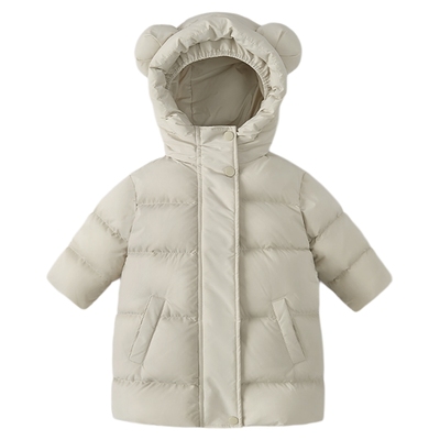 [三防抑菌锁温]儿童羽绒服中长款男小童冬季加厚衣服女童新年外套