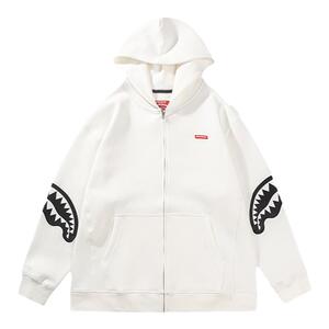 SprayGround【明星同款】秋季开衫卫衣男鲨鱼嘴连帽衫美式外套