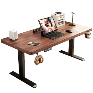 实木智能电动升降桌定制家用升降台式电竞电脑桌办公工作台学习桌