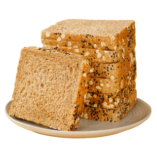 木马季黑麦全麦面包整箱500g早餐吐司低脂代餐减0无糖精粗粮饱腹