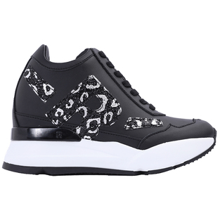 Ruco Line如卡莱意大利女奢华亮片真皮内增高运动跑鞋9cm厚底鞋