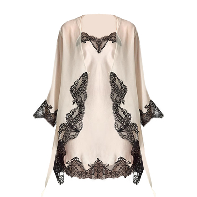 可可里的秘密蕾丝吊带睡裙套装女