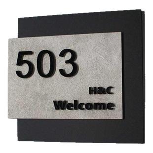 家用门牌定制设计创意简约黑色系极简风号码牌商店门口地址牌楼栋号码牌标识牌亚克力切割标牌别墅入户门装饰