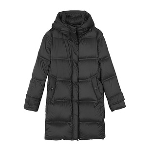 SANI奥莱甄选商场同款优质鹅绒26冬立领中长羽绒服收腰保暖外套女